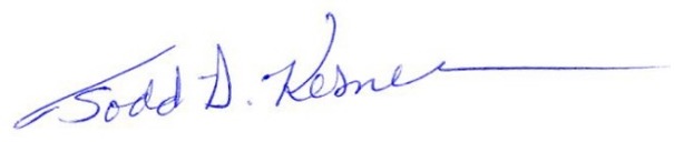 Signature for Todd Kesner